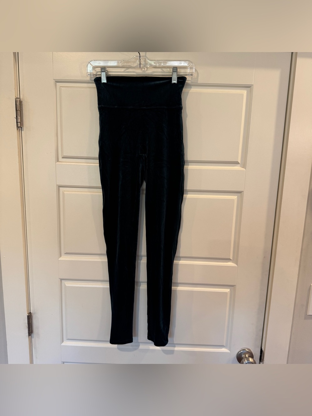 Spanx Velvet Velour Leggings Malachite Emerald Green Women's Size Small